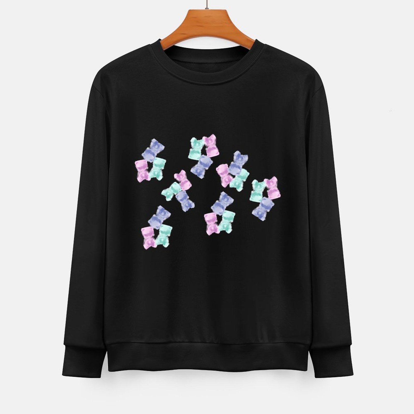 Long Sleeve With Front PatternPlain Solid